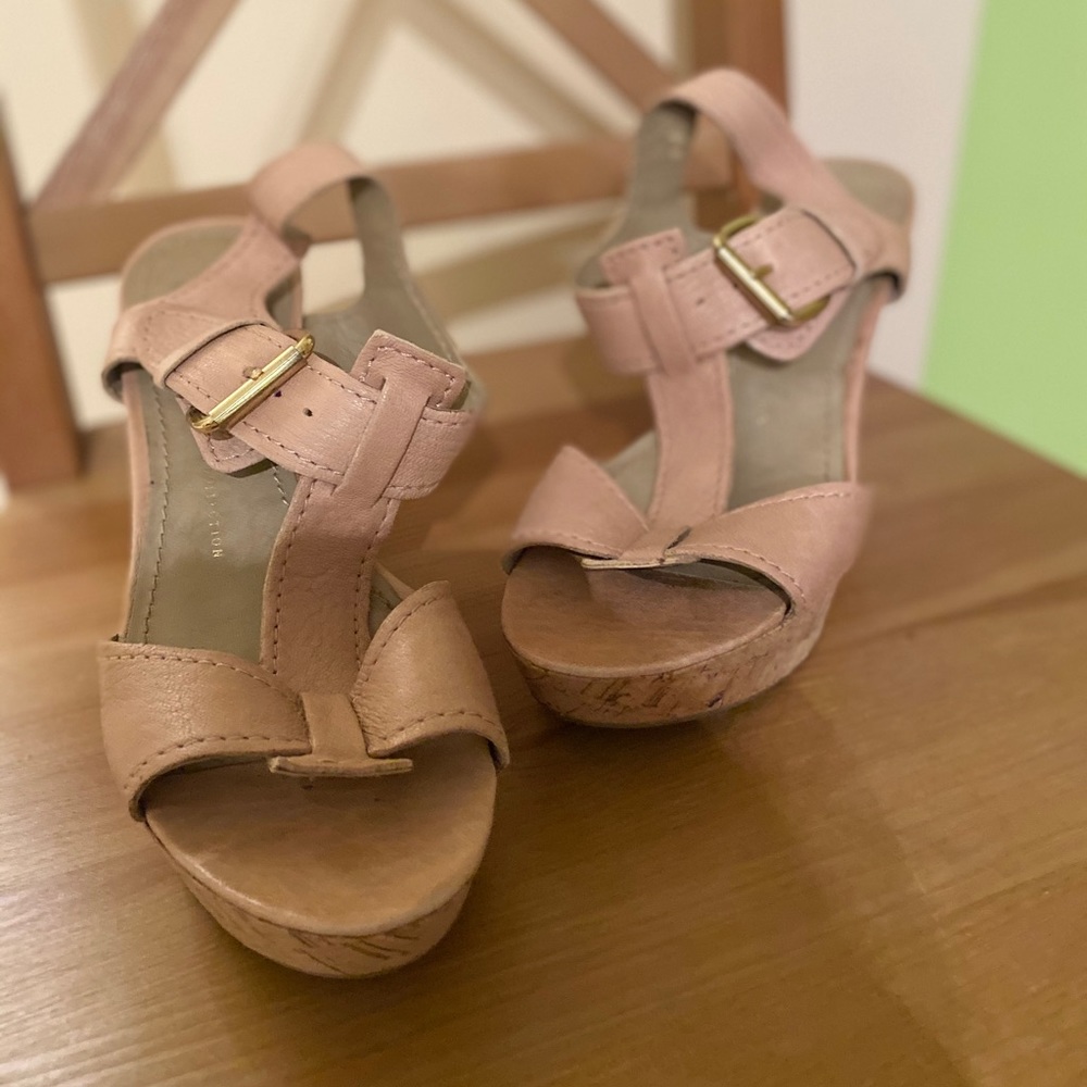 Franco Sarto leather wedge sandals